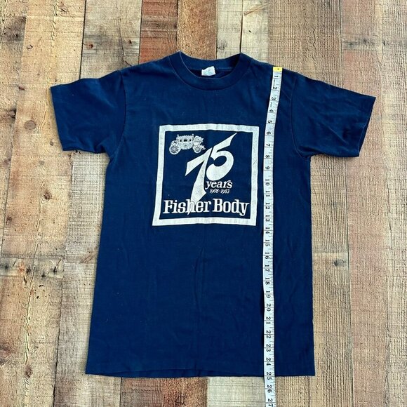 Sandy T Women's Size M Vintage 1983 Fisher Body 75 Yrs Single Stitch TShirt Tee - Picture 4 of 7